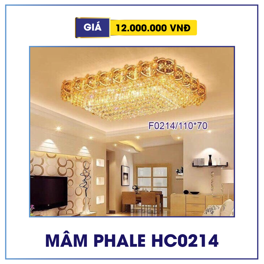 Đèn mâm pha lê trang trí HC0214
