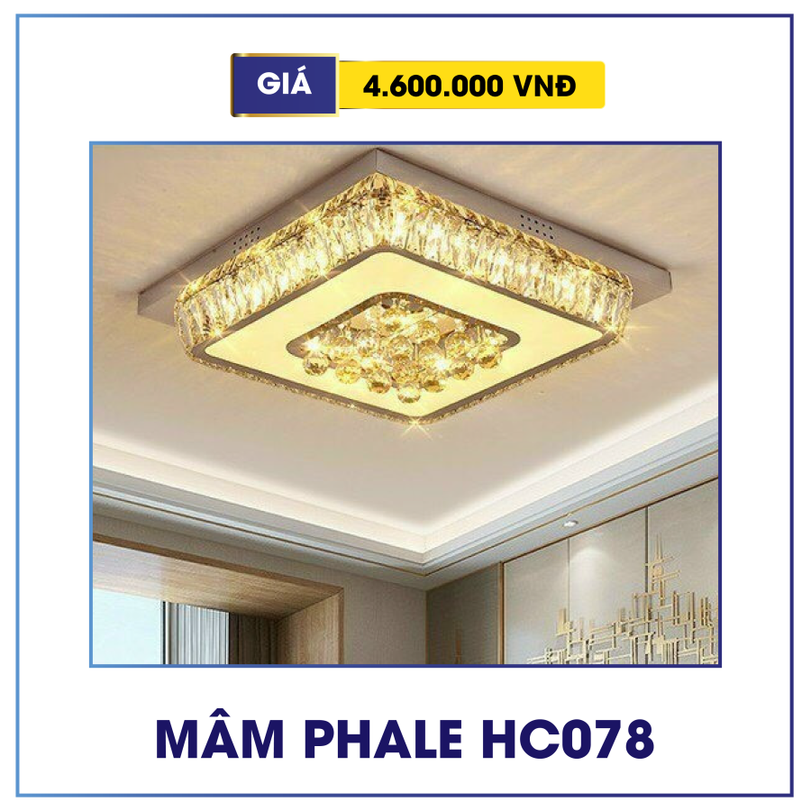 Đèn mâm pha lê trang trí HC078